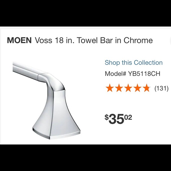 MOEN Voss Towel Bars in Chrome - Set of 3 (one 24 inch & two 18 inch bars) - Picture 2 of 6